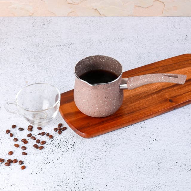 ركوة قهوة بلون بني من الجرانيت وألومنيوم 5 طبقات هيكل من رويال فورد بسعة 750 مل Royalford Smart Granite Series Coffee Warmer, RF10193 -  Forged Aluminium, Durable Granite Coating , 5 Layer Construction