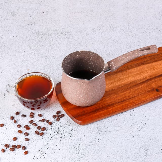 ركوة قهوة بلون بني من الجرانيت وألومنيوم 5 طبقات هيكل من رويال فورد بسعة 750 مل Royalford Smart Granite Series Coffee Warmer, RF10193 -  Forged Aluminium, Durable Granite Coating , 5 Layer Construction