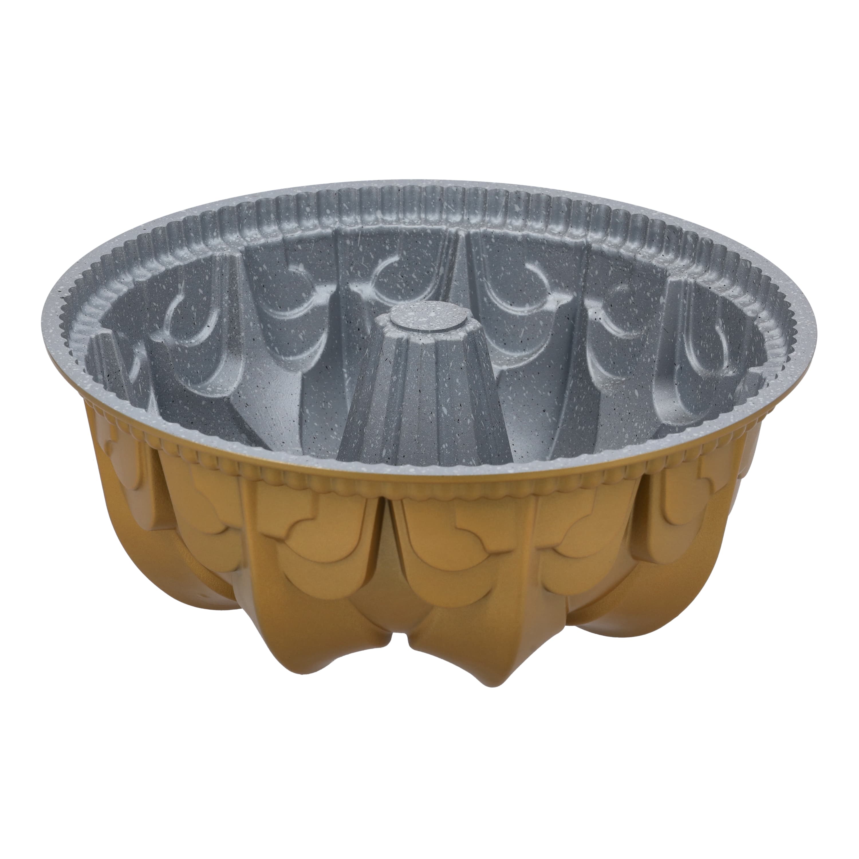 Royalford Crown Cake Mould, 24cm RF10196 | Aluminium | Non-Stick Coating | Oven Safe | 3mm Thickness | Reusable Mould For Baking And Much More