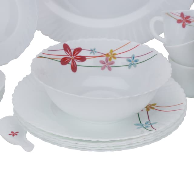 طقم عشاء أركوبال 50 قطعة Royalford 50 Pcs Opalware Dinner Set