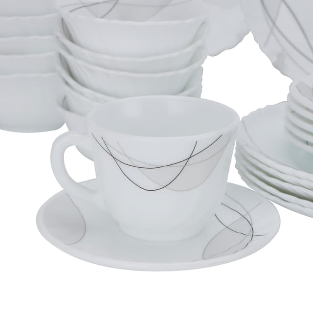 طقم عشاء أركوبال 50 قطعة Royalford 50 Pcs Opalware Dinner Set - 190413