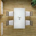 مفرش طاولة (غطاء) 1.37 × 2 متر - فضي Royalford Brushed Metallic Silver Finish Table Cloth