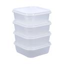 Royalford 4 Pcs Food Storage Container, 400ml, RF10284 | Polymer Container For Kitchen Pantry Organization And Storage | BPA Free Container | Freezer Safe - SW1hZ2U6NDQwMDk4