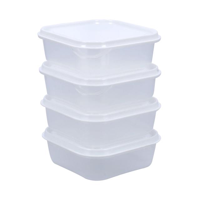 Royalford 4 Pcs Food Storage Container, 400ml, RF10284 | Polymer Container For Kitchen Pantry Organization And Storage | BPA Free Container | Freezer Safe - SW1hZ2U6NDQwMDk4