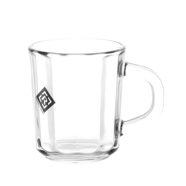 Royalford 3 Pcs Glass Mug Set With Handle, 235ml/8oz, RF10290 | Premium Quality Glassware | Lead-Free | Dishwasher Safe | Perfect For Latte, Cappuccino, Hot Chocolate, Tea And Juice - 192753