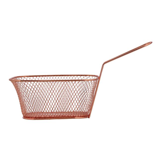 Royalford Iron Fried Basket, Strong and Long Handle, RF10305 | Rust-proof & Hygienic | Durable Design | Fish Chip Frying | Fry Serving Basket | Food Strainer Wire Chip Fried Baskets for Chips, Fries, Shrimps, Onion Rings - SW1hZ2U6NDQ5Nzg2