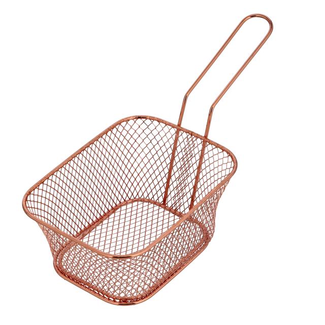 Royalford Iron Fried Basket, Strong and Long Handle, RF10305 | Rust-proof & Hygienic | Durable Design | Fish Chip Frying | Fry Serving Basket | Food Strainer Wire Chip Fried Baskets for Chips, Fries, Shrimps, Onion Rings - SW1hZ2U6NDQ5Nzk2