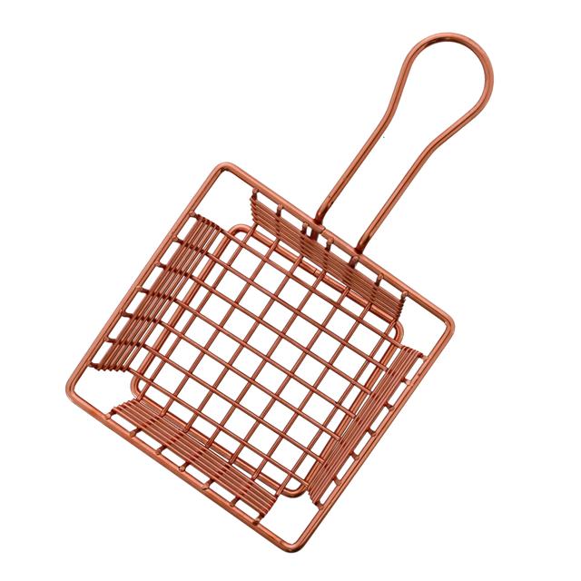 Royalford Iron Fried Basket, Strong and Long Handle, RF10309 | Rust-proof & Hygienic | Durable Design | Fish Chip Frying | Fry Serving Basket | Food Strainer Wire Chip Fried Baskets for Chips, Fries, Shrimps, Onion Rings - SW1hZ2U6NDQ5NzY5