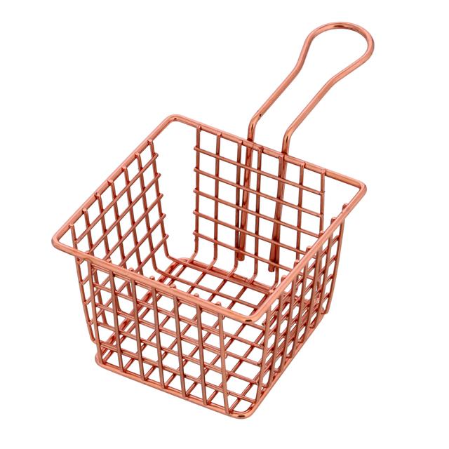 Royalford Iron Fried Basket, Strong and Long Handle, RF10309 | Rust-proof & Hygienic | Durable Design | Fish Chip Frying | Fry Serving Basket | Food Strainer Wire Chip Fried Baskets for Chips, Fries, Shrimps, Onion Rings - SW1hZ2U6NDQ5Nzgz