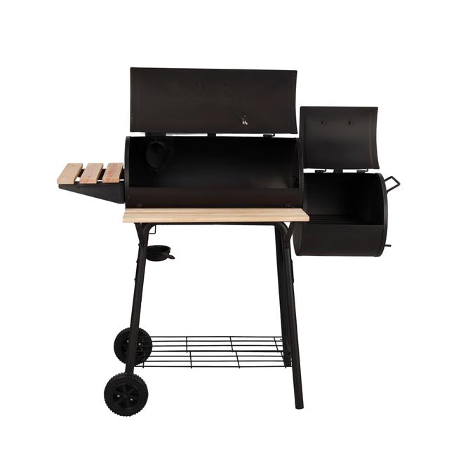 Royalford Barbecue Stand With Grill, RF10370 | | Premium Quality Iron Construction | Barbecue Grills With Wheels |Ideal For Camping, Backyard, Patio, Balcony Family Party - SW1hZ2U6NDQwNDYx