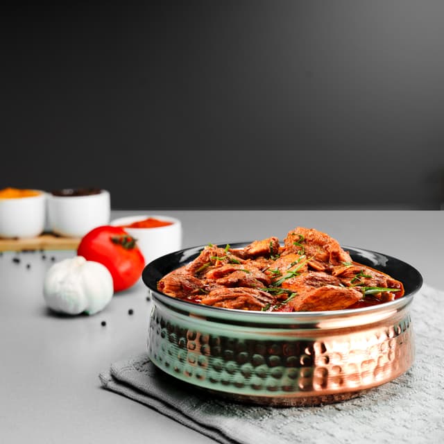 قدر نحاس يدوي التصنيع Royalford Cooper Steel Serving Handi