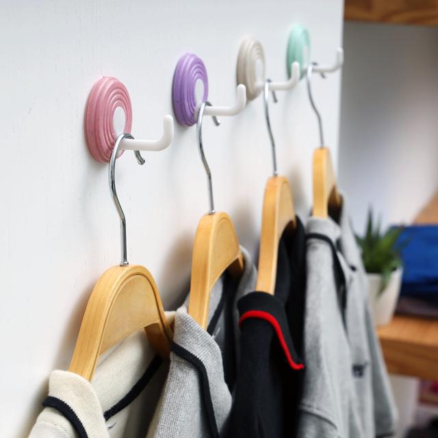 12Pcs Plastic Hooks Self Adhesive, Wall Hooks, for Hanging Coat Cloth 