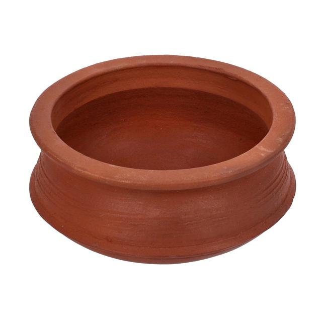 Royalford Deep Fish Curry Pot, 100% Natural Clay, RF10577 | Handmade Clay Cookware | Non-toxic | Eco-friendly | Can be used on Gas Stove Or Open Fire | Earthen Handi/Mitti Ke Bartan/Clay Pot for Cooking & Serving - SW1hZ2U6NDQxMDU1