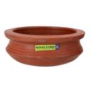 Royalford Flat Serving Pots, Handmade Clay, RF10586 | 100% Natural Clay | Non-Toxic & Eco-Friendly | Can Be Used On Gas Stove Or Open Fire | Earthen Pot/ Clay Pot For Curry, Sambar, Rice - SW1hZ2U6NDQxMzM1