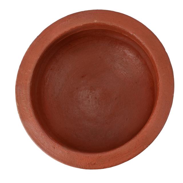 Royalford Flat Serving Pots, Handmade Clay, RF10586 | 100% Natural Clay | Non-Toxic & Eco-Friendly | Can Be Used On Gas Stove Or Open Fire | Earthen Pot/ Clay Pot For Curry, Sambar, Rice - SW1hZ2U6NDQxMzM5