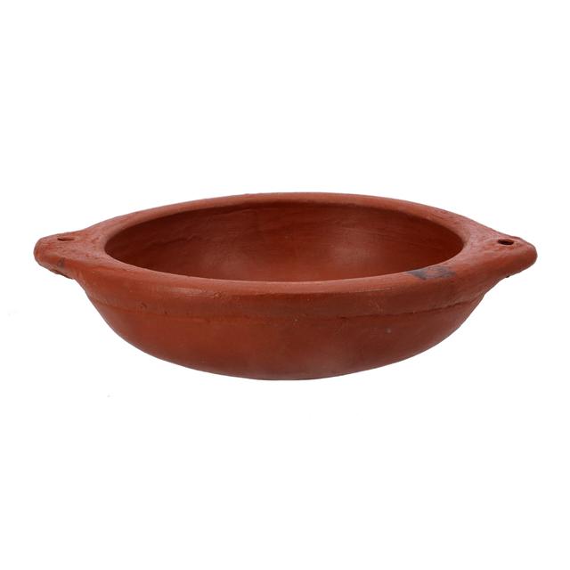 Royalford Fry Pot, Handmade Clay Cookware, RF10590 | 100% Natural Clay | Non-toxic & Eco-Friendly | Can be used on Gas Stove or Open Fire | Earthen Pot/ Clay Pot for Curry, Sambar, Rice, Sweet Dishes - SW1hZ2U6NDQxMzg2