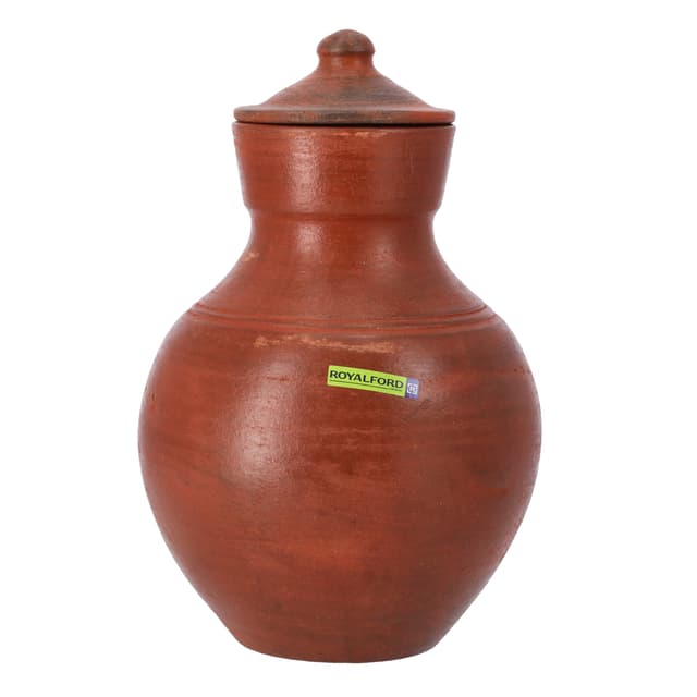 Royalford 2.0L Kuja, Handmade Clay Serveware, RF10592 | 100% Natural Clay | Non-Toxic, Eco-Friendly | Clay Jug For Water Or Drinks | Used For Serving Water