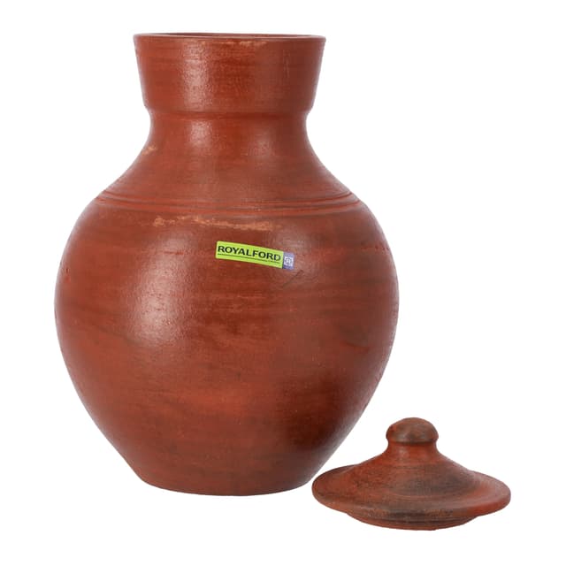 Royalford 2.0L Kuja, Handmade Clay Serveware, RF10592 | 100% Natural Clay | Non-Toxic, Eco-Friendly | Clay Jug For Water Or Drinks | Used For Serving Water