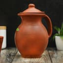 Royalford 1.5L Jug, Handmade Clay Serveware, RF10593 | 100% Natural Clay | Non-Toxic, Eco-Friendly | Clay Jug For Water Or Drinks | Used For Serving Water