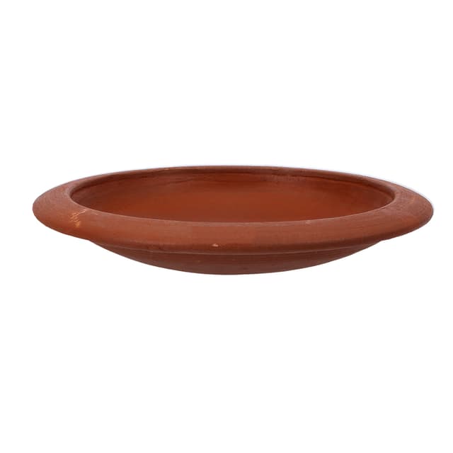 صحن فخار من الطين الطبيعي بلون بني من رويال فورد Royalford Pathiri Tawa, Handmade Clay Cookware, RF10598 | 100% Natural Clay | Non-toxic, Eco-Friendly | Earthen/Clay Pottery Roti Tawa/Frying Pan/Appa Chatty Cooking and Serving