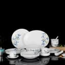 Royalford 44 Pcs Opalware Dinner Set, Autumn Leaves, RF10680 | Elegant Floral Design | Dishwasher safe | Freezer Safe | Opal Dishes Sets Service for 6 - 190382