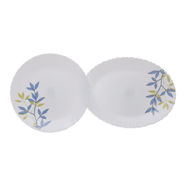 Royalford 44 Pcs Opalware Dinner Set, Autumn Leaves, RF10680 | Elegant Floral Design | Dishwasher safe | Freezer Safe | Opal Dishes Sets Service for 6 - 190387