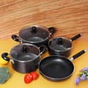 طقم طناجر غير لاصق 7 قطع من رويال فورد Royalford Non-Stick Cookware Set7Pcs