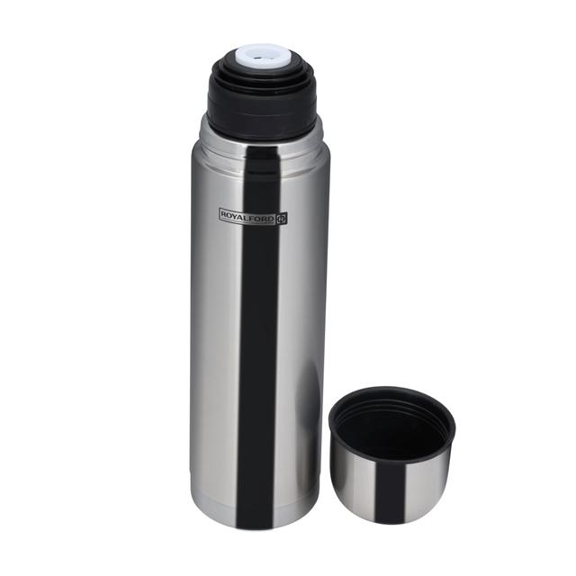 مطارة ماء ( حافظة ماء ) 1 لتر - فضي Royalford  - Stainless Steel Vacuum Bottle - Stainless Steel Flask & Water - SW1hZ2U6NDM5OTA4