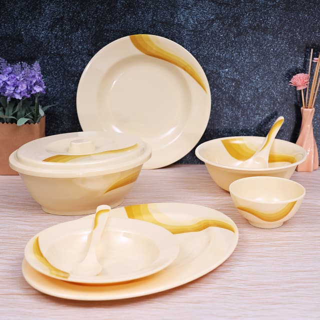 طقم أواني العشاء 40 قطعة من الميلامين من رويال فورد Royalford Melamine Ware Dinner Set 40 Pcs