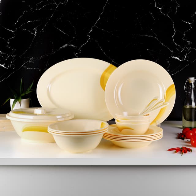 طقم أواني العشاء 40 قطعة من الميلامين من رويال فورد Royalford Melamine Ware Dinner Set 40 Pcs