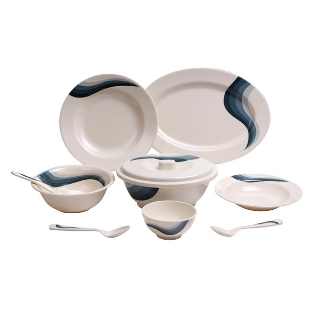 Royalford Melamine Ware Dinner Set, 40 Pcs - SW1hZ2U6NDUyNDEy