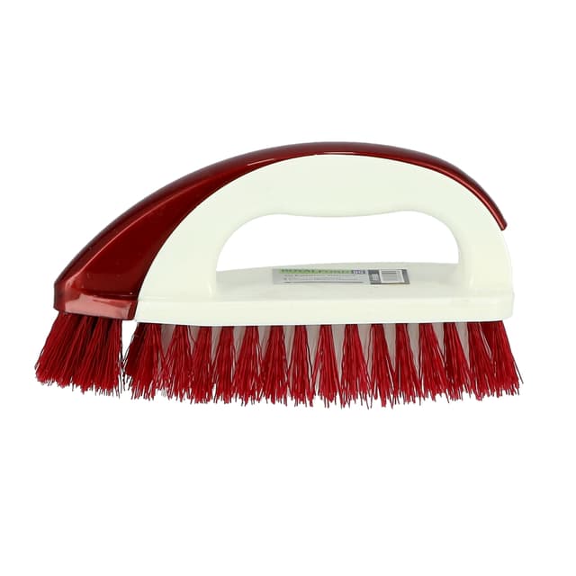 فرشاة تنظيف السجاد يدوية أحمر وأبيض من رويال فورد Royalford Plastic Cleaning Brush - 197847