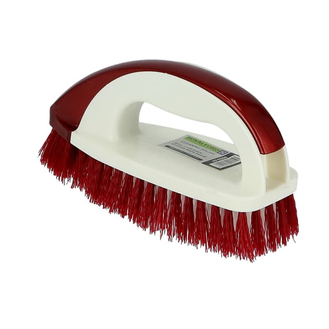 فرشاة تنظيف السجاد يدوية أحمر وأبيض من رويال فورد Royalford Plastic Cleaning Brush - 197846