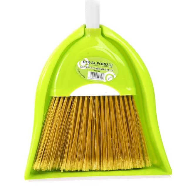 مكنسة بلاستيك مع مجرود رويال فورد Royalford Plastic Broom With Dustpan Set - 196537