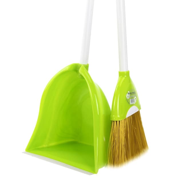 مكنسة بلاستيك مع مجرود رويال فورد Royalford Plastic Broom With Dustpan Set - 196536