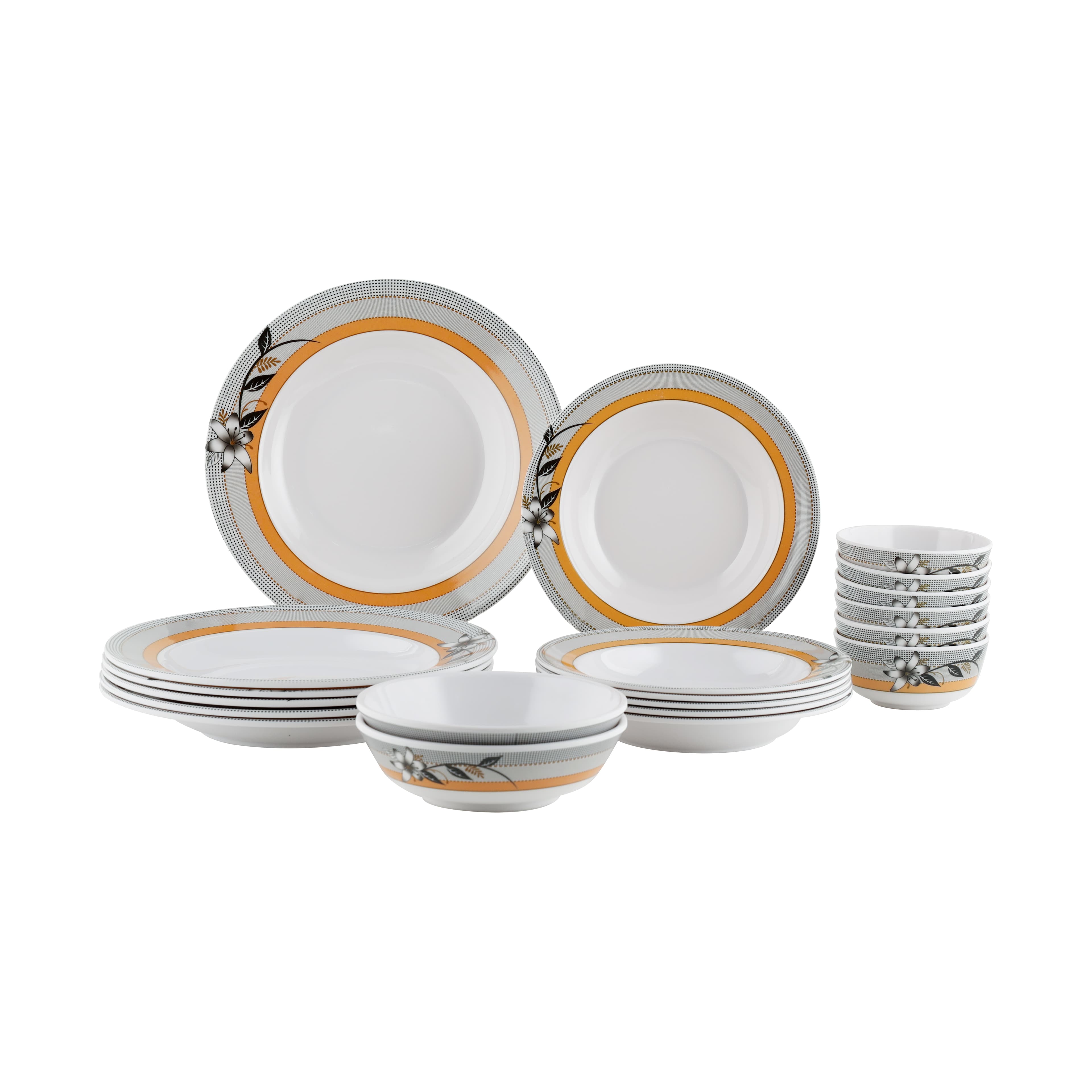 Royalford Melamine Dinner Set, 20 Pcs