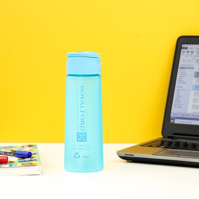 مطارة ماء بلاستيك 500 مل لون أزرق رويال فورد Royalford Water Bottle, 500 M