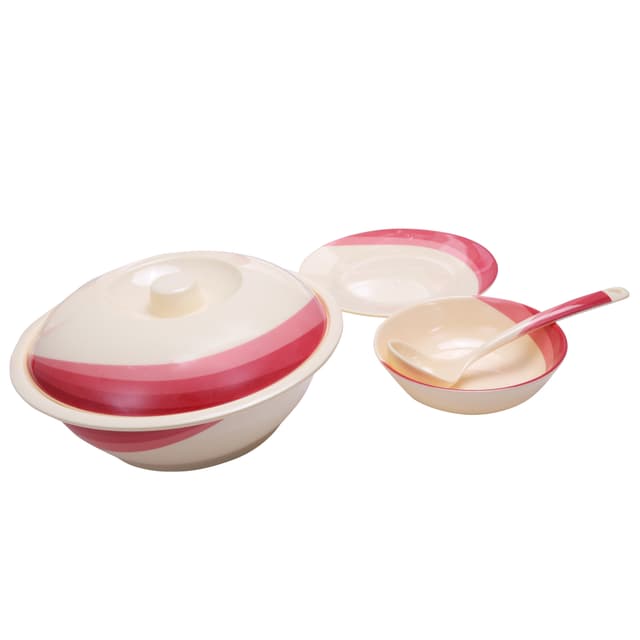 Royalford Ribble Designed Melamine Dinner Set, 64 Pcs