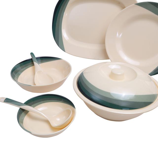 Royalford Ribble Designed Melamine Dinner Set, 64 Pcs - SW1hZ2U6NDQzNzEw