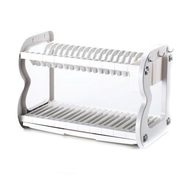 شبك صحون (مجفف صحون) - أخضر Royalford 2-Layer Wall Hanging Dish Rack
