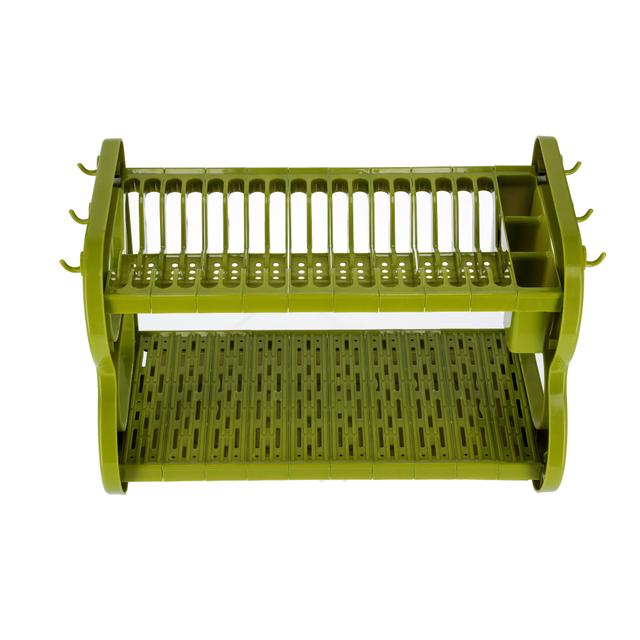 شبك صحون (مجفف صحون) - أخضر Royalford 2-Layer Wall Hanging Dish Rack