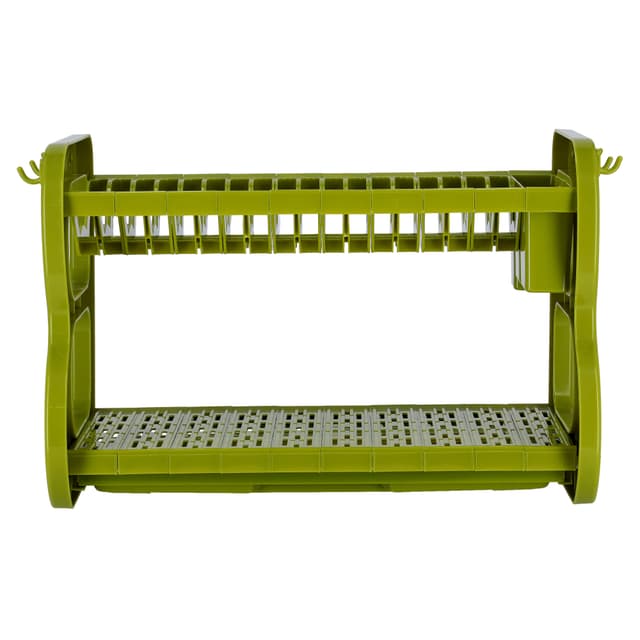 شبك صحون (مجفف صحون) - أخضر Royalford 2-Layer Wall Hanging Dish Rack