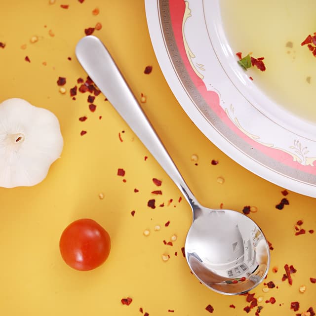 Royalford Stainless Steel Soup Spoon Set, 2 Pcs