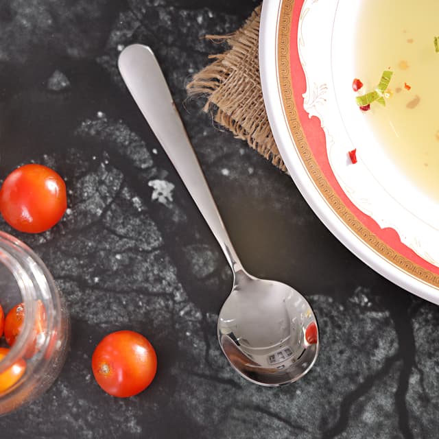 Royalford Stainless Steel Soup Spoon Set, 2 Pcs