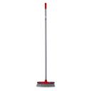 Royalford One Click Series Long Floor Broom - Upright Long Handle Broom With Synthetic Stiff Bristle