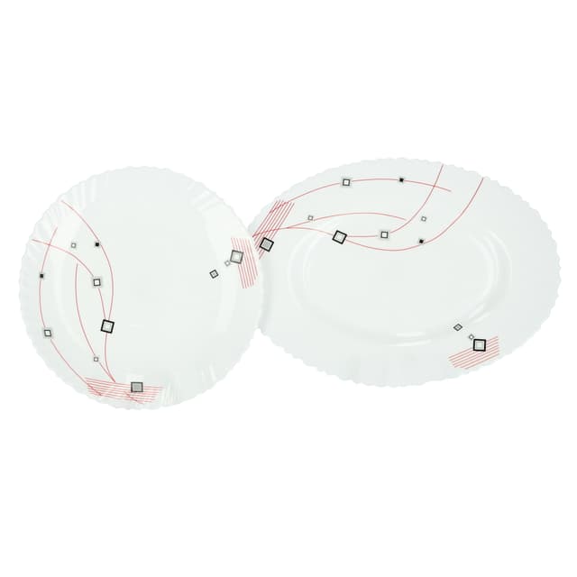 طقم صحون ( 33 قطعة ) - أبيض Royalford -  Opalware Dinner Set RF8982