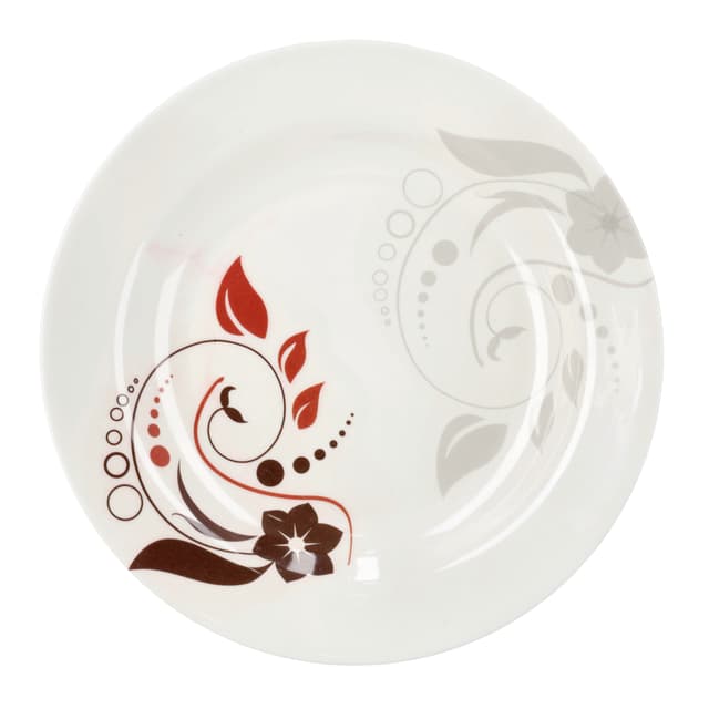 صحن تقديم عميق ميلامين 10 بوصة Royalford - 10" Deep Dinner Plate, Melamine Ware , Plate with Elegant Floral Design