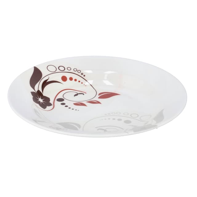 صحن تقديم عميق ميلامين 10 بوصة Royalford - 10" Deep Dinner Plate, Melamine Ware , Plate with Elegant Floral Design