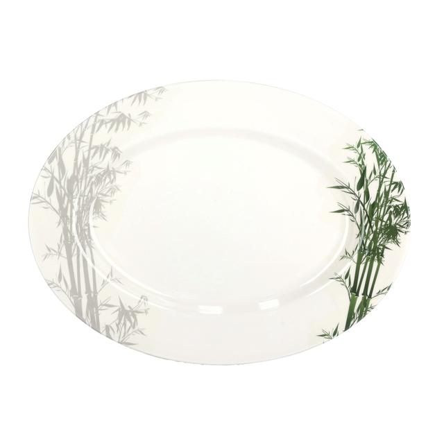 صحن تقديم ميلامين دائري 14 انش أبيض رويال فورد Royalford Melamine Ware Oval & Dinner Plates, 14inch, RF9893 - SW1hZ2U6NDQ3MTcz