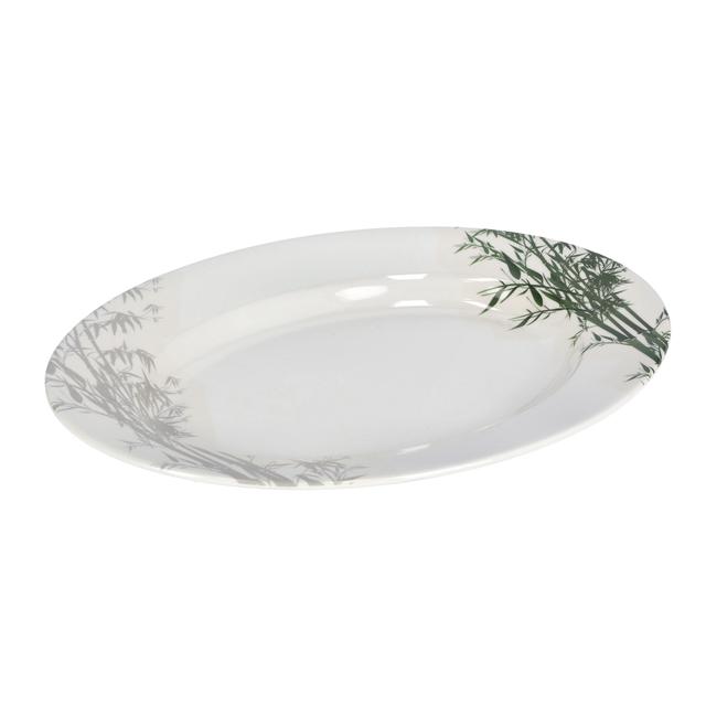 صحن تقديم ميلامين دائري 14 انش أبيض رويال فورد Royalford Melamine Ware Oval & Dinner Plates, 14inch, RF9893 - SW1hZ2U6NDQ3MTY3